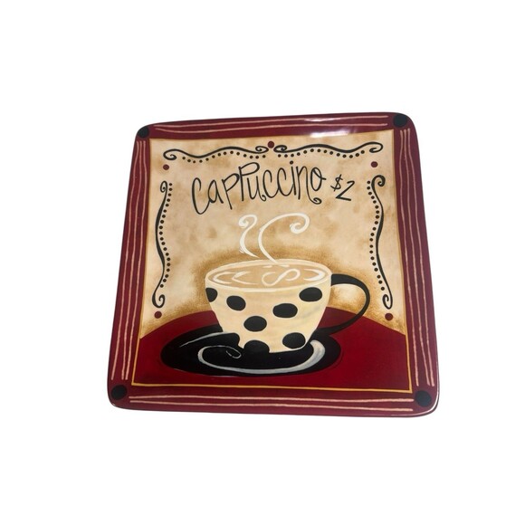 Certified International Lori Cappuccino Replacement Plate Square 8 1/2" - Picture 3 of 10